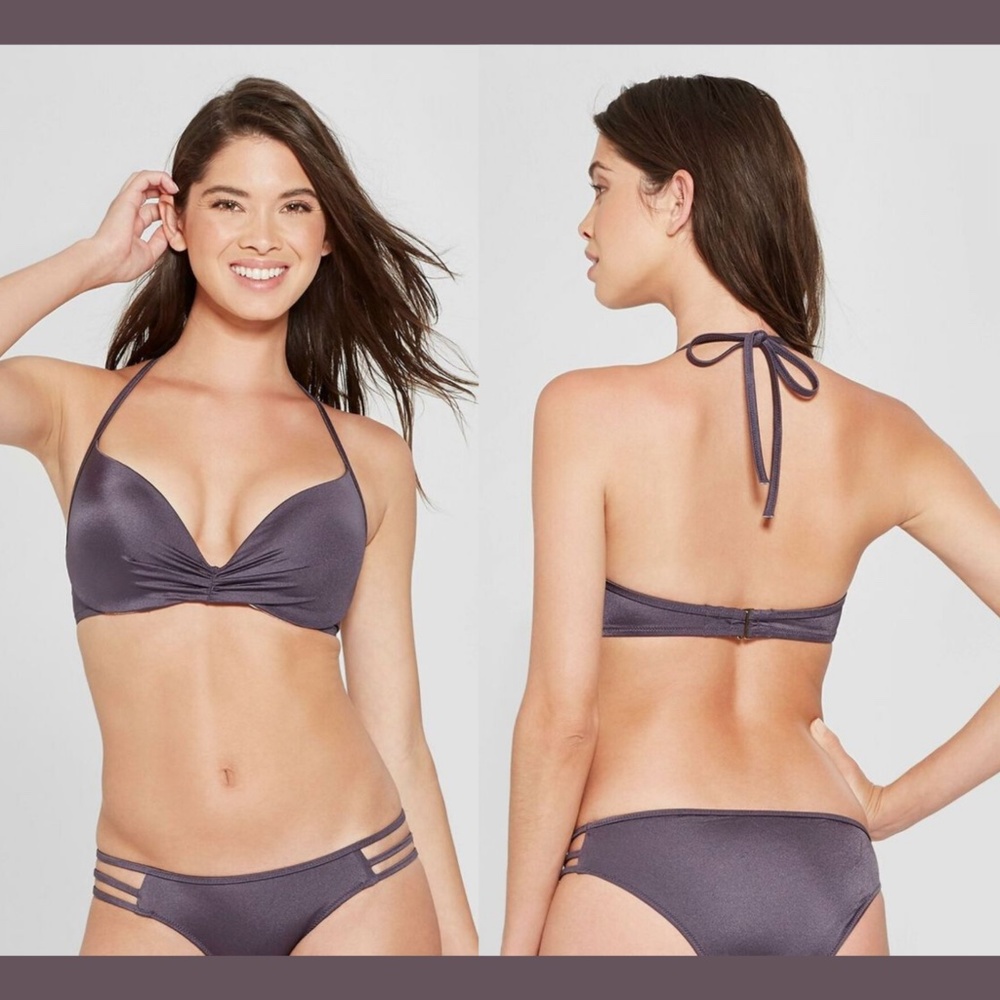 NWT Shade‎ & Shore Dream Lightly Lined Halter Bikini Top [ SZ 34DD ]